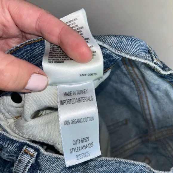 Agolde 90s Pinch Waist High Rise Straight Leg Size 25 Cut #67529 - Picture 6 of 7